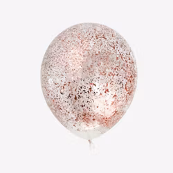 Konfettiballong 30 cm - Strimlad Roséguld