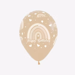 Ballong 30 cm - Boho Rainbow Vit Sand
