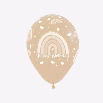 Ballong 30 cm - Boho Rainbow Vit Sand