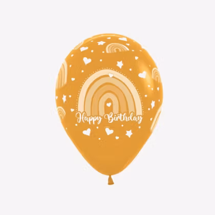 Ballong 30 cm - Boho Rainbow Mustard
