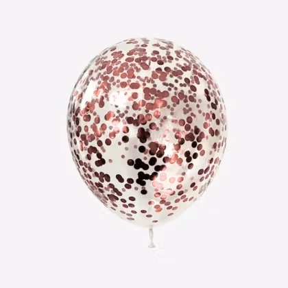 Konfettiballong 30 cm - Roséguld