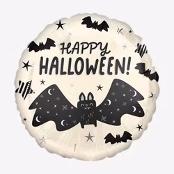 Folieballong - Happy Halloween - Fladdermöss