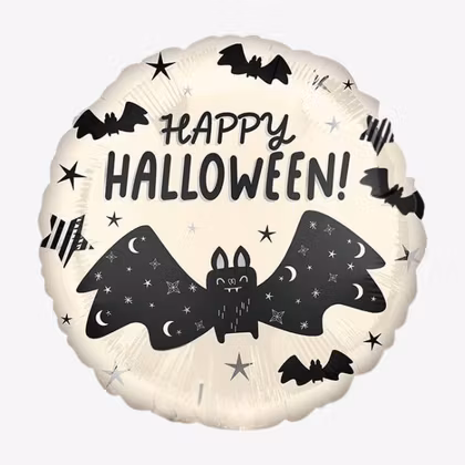 Folieballong - Happy Halloween - Fladdermöss
