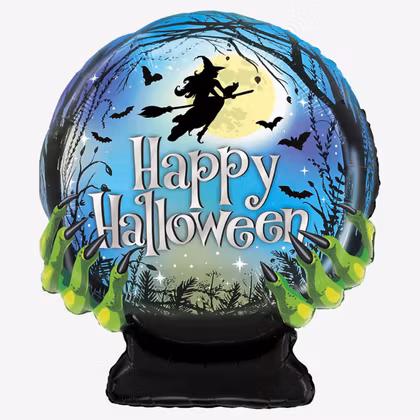 Folieballong - Happy Halloween - Kristallkula