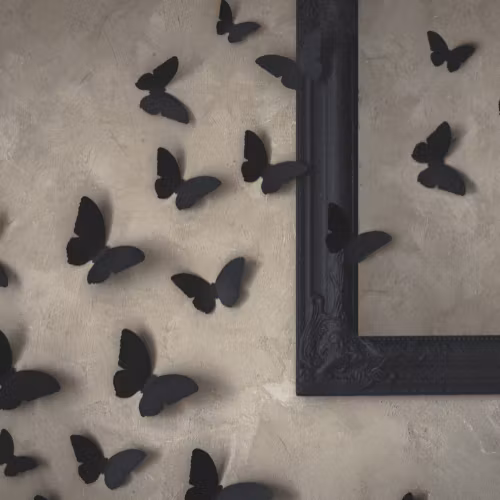 Pappersdekoration - Nattfjärilar