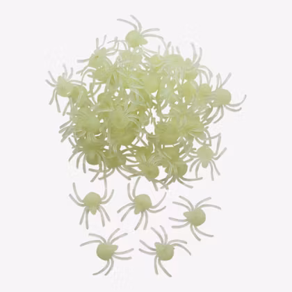 Självlysande spindlar - 50-pack