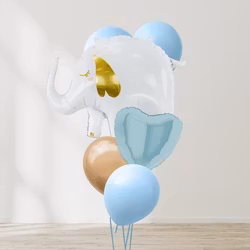Ballongbukett - Little Elephant Blue