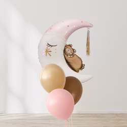 Ballongbukett - Little Miss Moon Bear