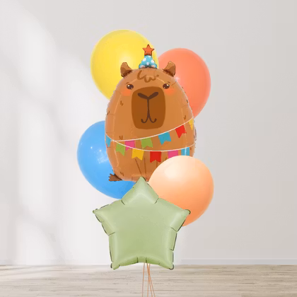 Ballongbukett - Kapybara Party
