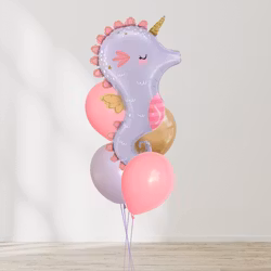 Ballongbukett - Lila Vågor