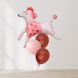 Ballongbukett - Pink Party Pudel