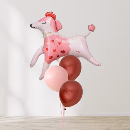 Ballongbukett - Pink Party Pudel