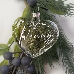 Personlig Julgranskula - Hjärta