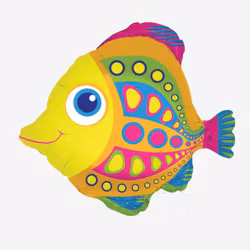 Folieballong - Färglad Fisk