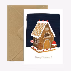 Julkort - Pepparkakshus