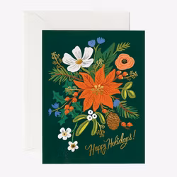 Julkort - Holiday Bouquet