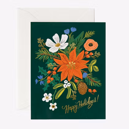 Julkort - Holiday Bouquet