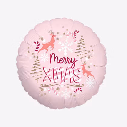Folieballong - Rund - Merry Christmas