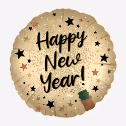 Folieballong - HNY - Guld