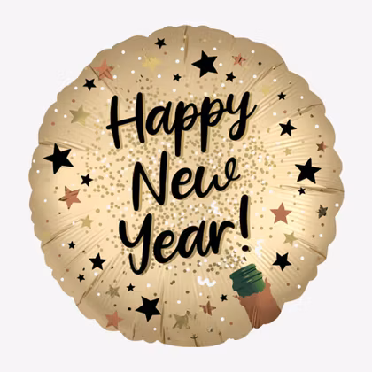 Folieballong - HNY - Guld