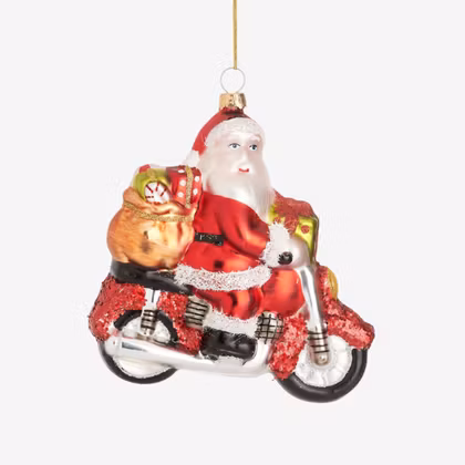 Julgranskula - Santa on a Motorbike