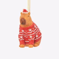 Julgranskula - Kapybara med Tomteluva