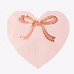 Servetter - Hjärta Rosa