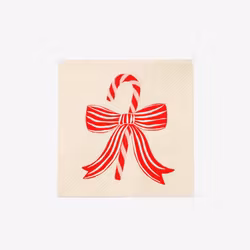 Servetter - Polkagris med Rosett