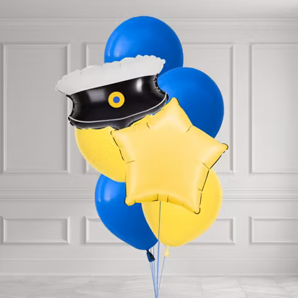 Ballongbukett - Blågul Examensglädje
