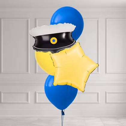 Ballongbukett - Blågul Student