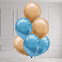 Ballongbukett - Blue & Gold Glam