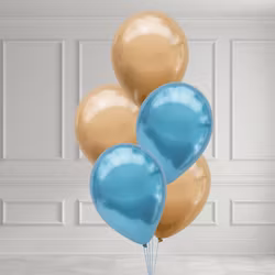 Ballongbukett - Blue & Gold Glam