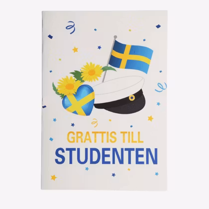 Kort – Grattis Till Studenten Svenska Flaggan