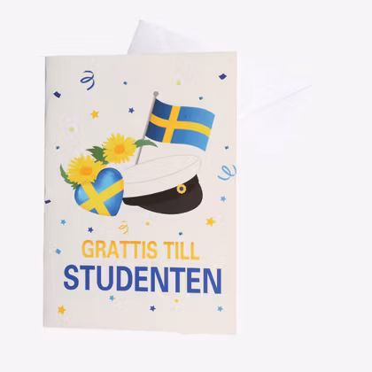 Kort – Grattis Till Studenten Svenska Flaggan