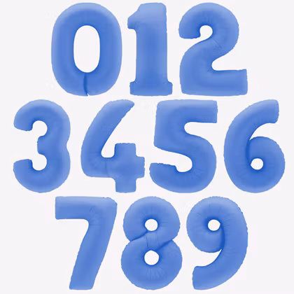 Sifferballonger - Blå Lotus