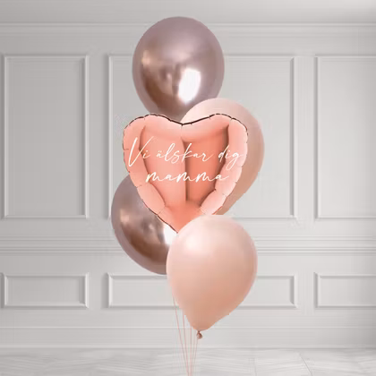 Ballongbukett – Roséguld Moments