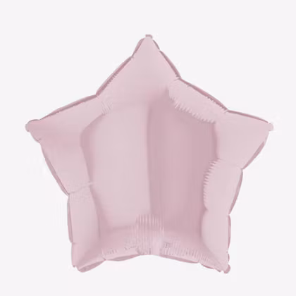 Folieballong - Stjärna Puderrosa