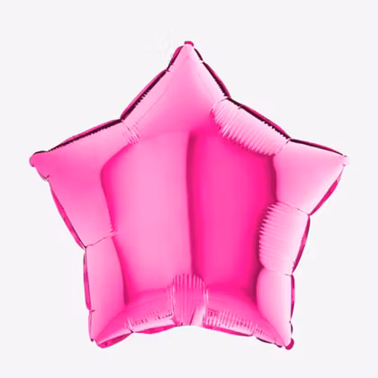 Folieballong - Stjärna Fuchsia