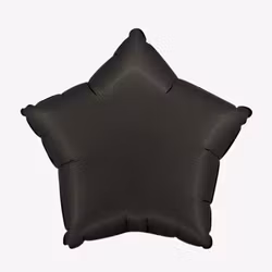 Folieballong - Stjärna Satin Svart