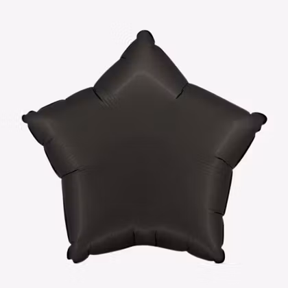 Folieballong - Stjärna Satin Svart