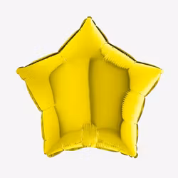 Folieballong - Stjärna Gul