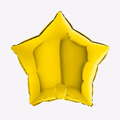 Folieballong - Stjärna Gul