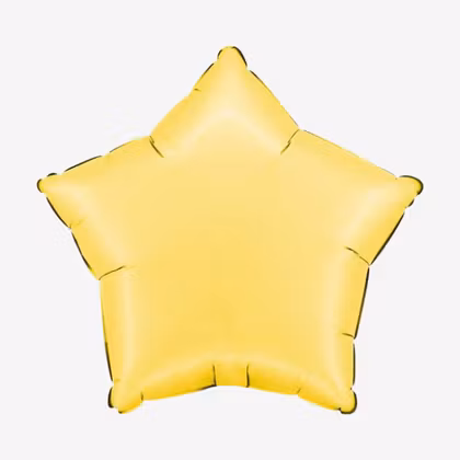 Folieballong - Stjärna Satin Banana