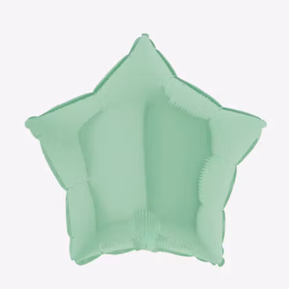 Folieballong - Stjärna Pastellgrön