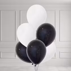 Ballongbukett - Svartvit