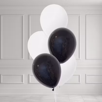 Ballongbukett - Svartvit