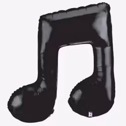 Folieballong - Svart Dubbelnot