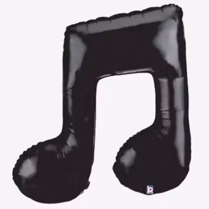 Folieballong - Svart Dubbelnot