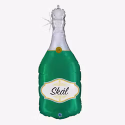Folieballong - Champagneflaska Skål