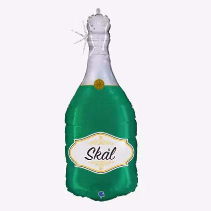 Folieballong - Champagneflaska Skål